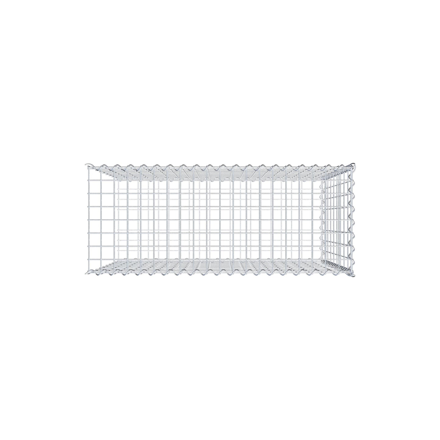 Gabião tipo 2 100 cm x 90 cm x 40 cm (C x A x P), malhagem 5 cm x 10 cm, espiral
