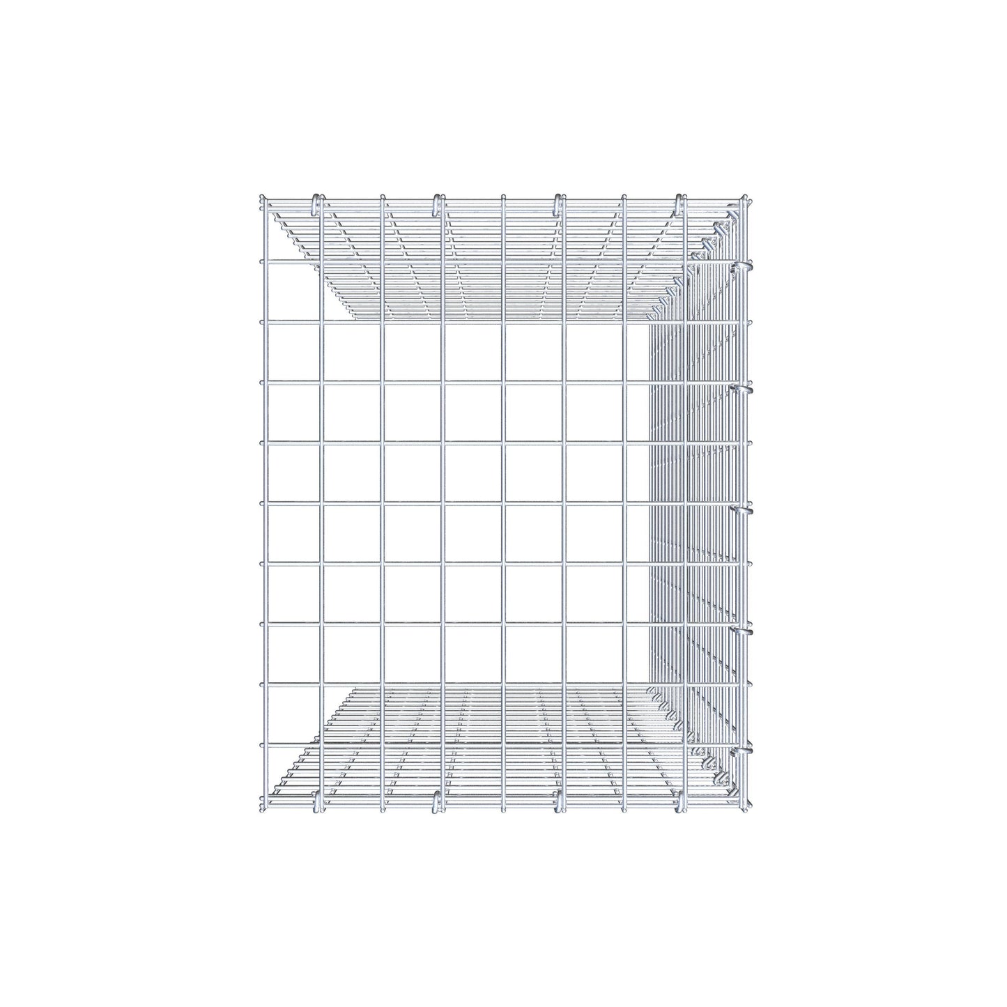 Gabião Tipo 4 100 cm x 40 cm x 50 cm (C x A x P), malhagem 5 cm x 5 cm, anel C