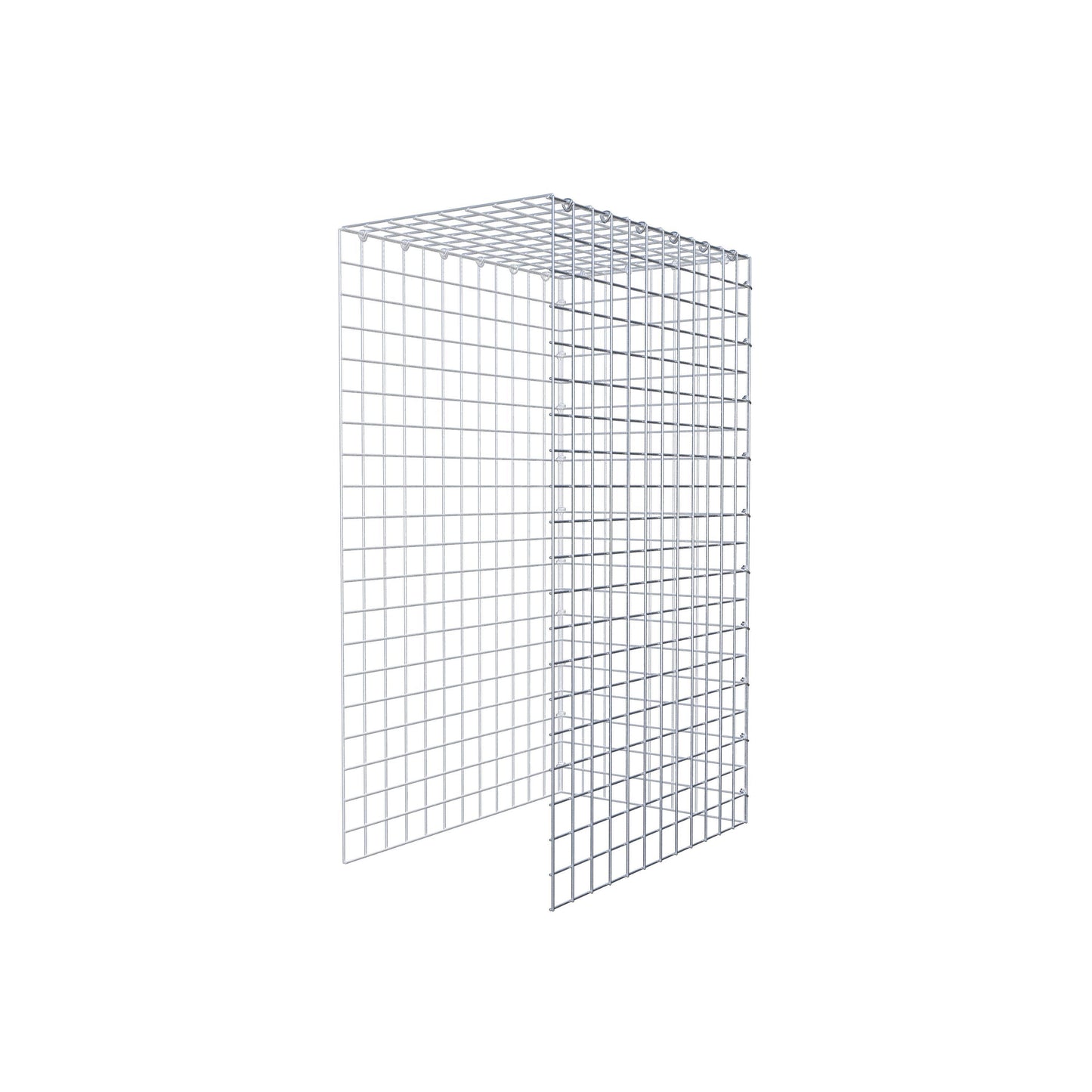 Gavión acoplable tipo 4 100 cm x 60 cm x 40 cm (L x A x P), malla 5 cm x 5 cm, anillo en C