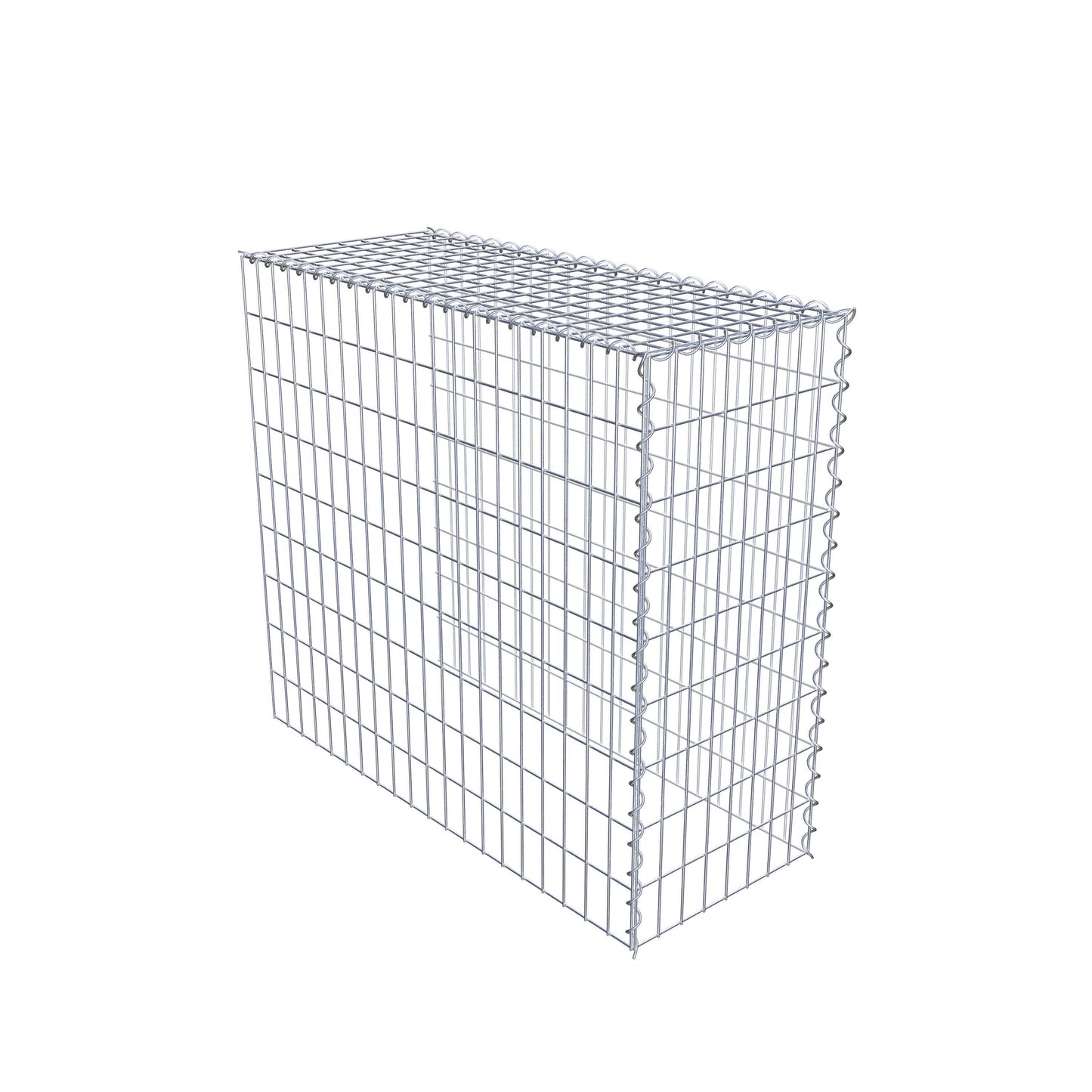 Gabião Tipo 4 100 cm x 90 cm x 40 cm (C x A x P), malhagem 5 cm x 10 cm, espiral