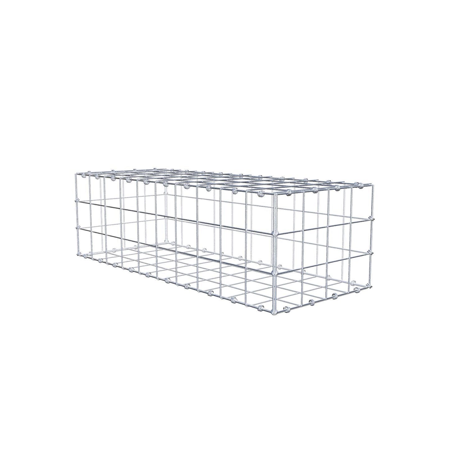 Gabione 100 cm x 30 cm x 40 cm (L x H x T), Maschenweite 10 x 10 cm, Spiralring