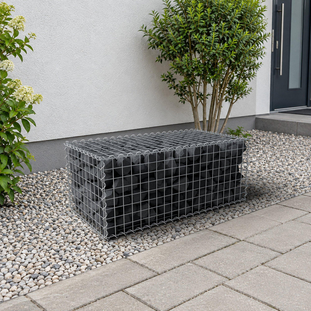 Gabione 100 cm x 40 cm x 50 cm (L x H x T), Maschenweite 5 cm x 5 cm, Spirale