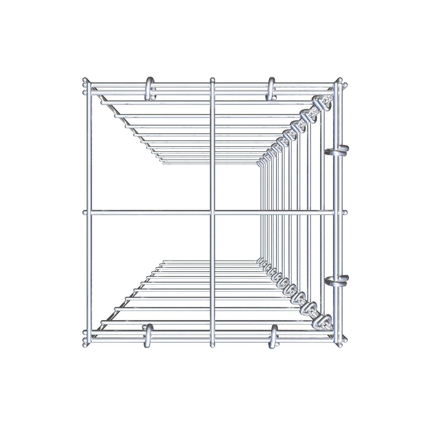 Gabião Tipo 4 100 cm x 20 cm x 20 cm (C x A x P), malhagem 10 cm x 10 cm, anel C