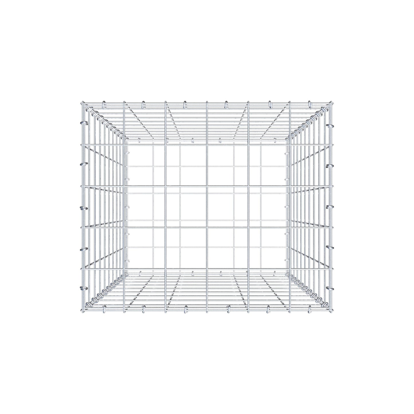 Gabião 100 cm x 60 cm x 50 cm (C x A x P), malhagem 10 cm x 10 cm, anel C