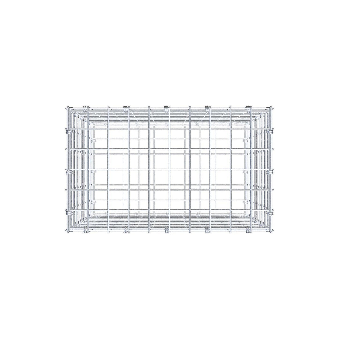 Gabion 50 cm x 50 cm x 30 cm (L x H x D), maskestørrelse 5 x 5 cm, spiralring