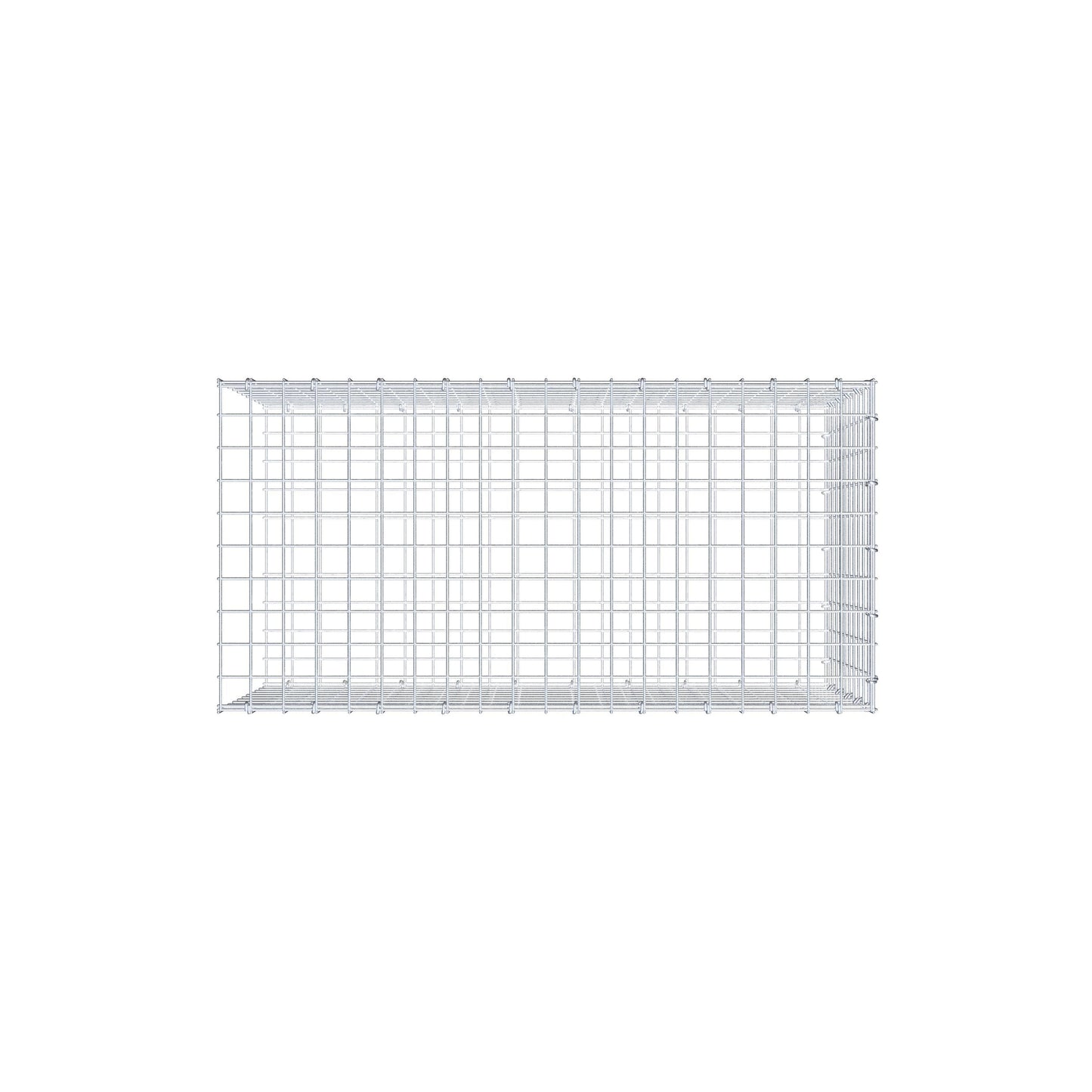 Gabião Tipo 2 100 cm x 50 cm x 50 cm (C x A x P), malhagem 5 cm x 5 cm, anel C