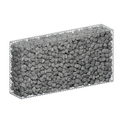 Gabbione 200 cm x 100 cm x 40 cm (L x H x P), maglia 5 cm x 10 cm, spirale