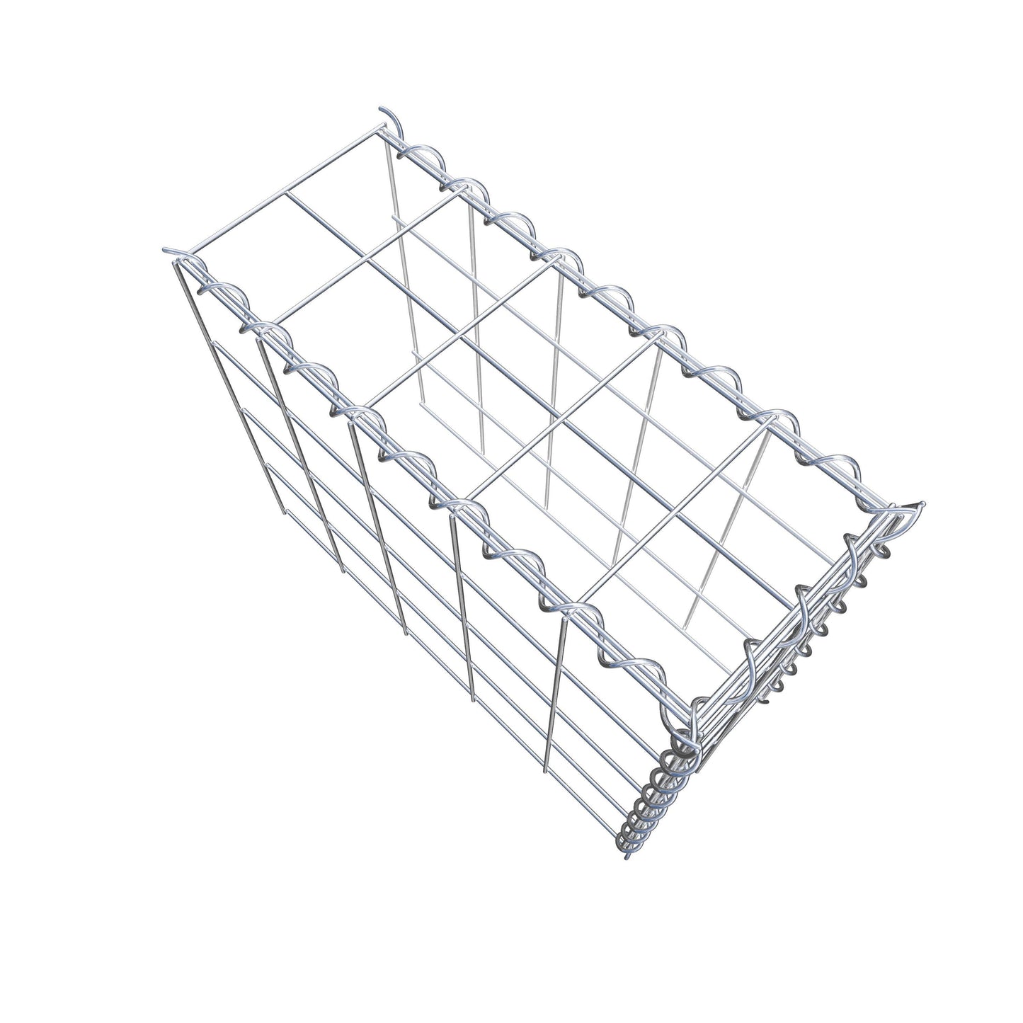 Gabião tipo 4 50 cm x 40 cm x 20 cm (C x A x P), malhagem 10 cm x 10 cm, espiral