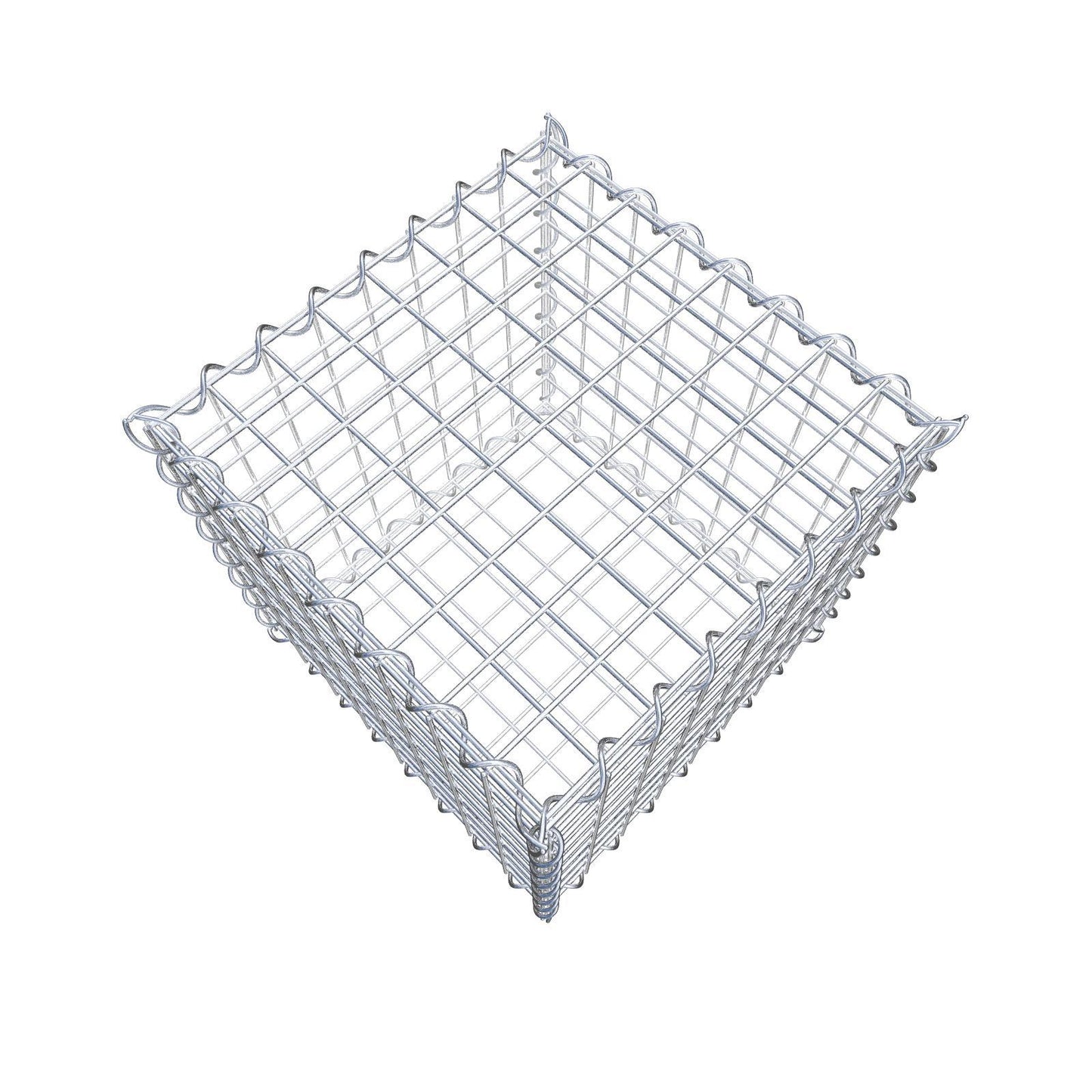 Gabion 40 cm x 40 cm x 40 cm (L x H x D), mesh size 5 cm x 5 cm, spiral