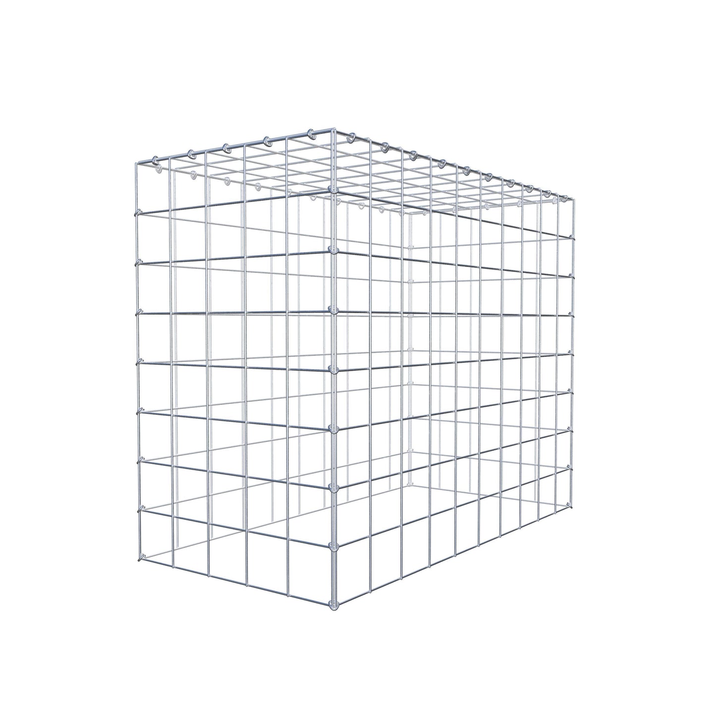 Gabbione aggiuntivo di tipo 3 100 cm x 80 cm x 50 cm (L x H x P), maglia 10 cm x 10 cm, anello a C