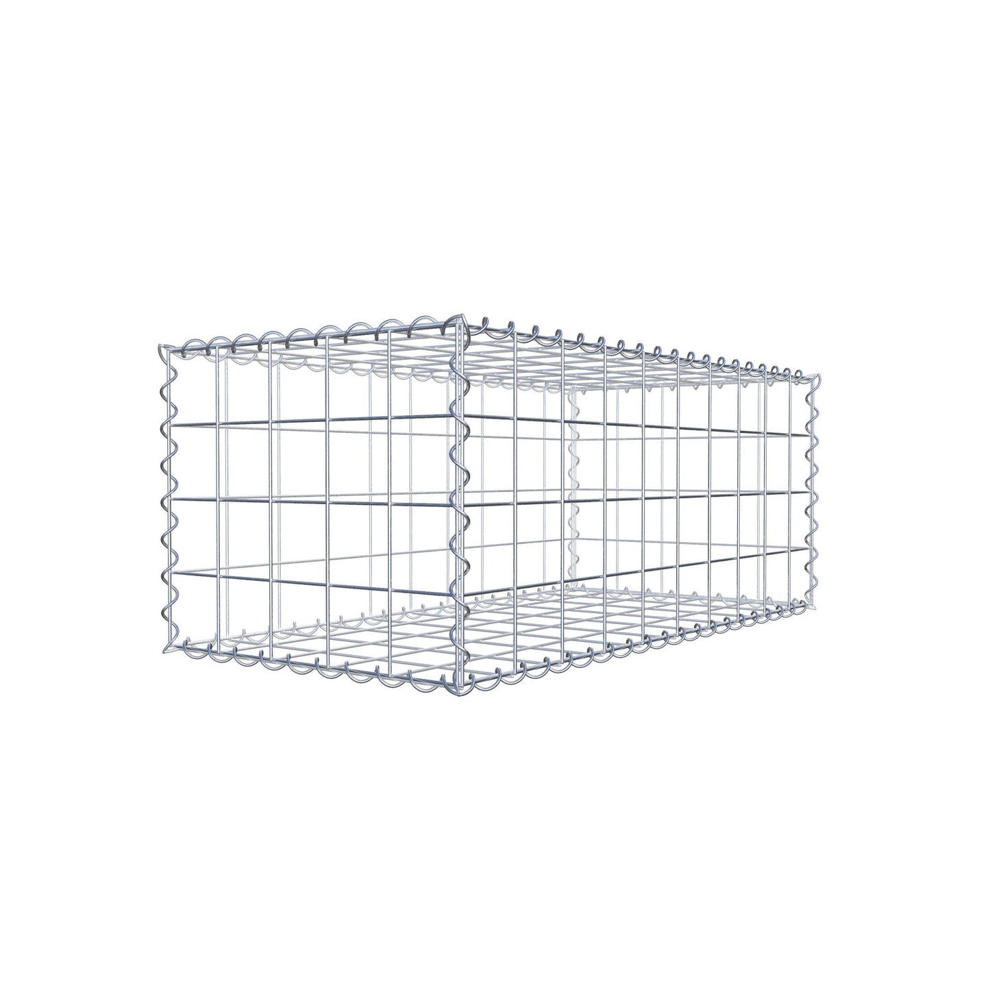 Gabião 100 cm x 40 cm x 50 cm (C x A x P), malhagem 10 cm x 10 cm, espiral
