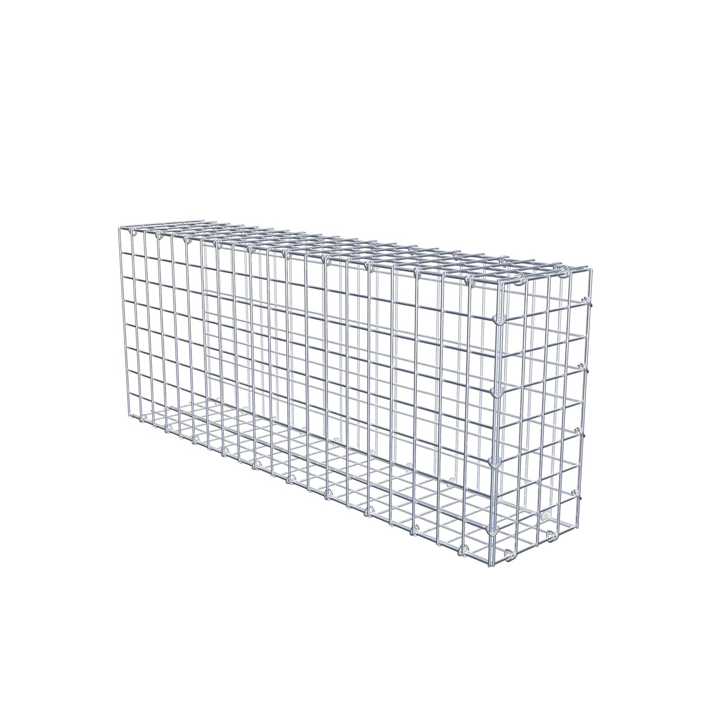 Gavión complementario de tipo 2 100 cm x 40 cm x 20 cm (largo x alto x fondo), malla 5 cm x 5 cm, anillo en C