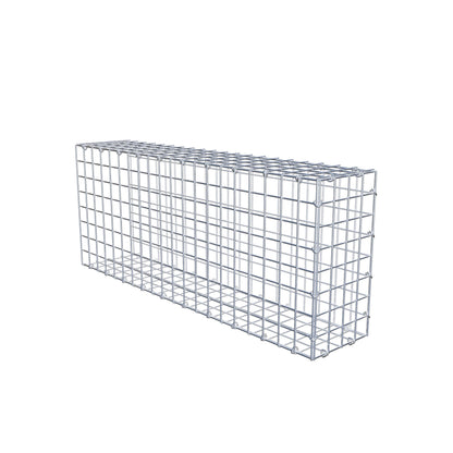 Gavión complementario de tipo 2 100 cm x 40 cm x 20 cm (largo x alto x fondo), malla 5 cm x 5 cm, anillo en C
