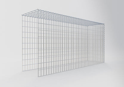 Opvokset gabion type 4 200 cm x 100 cm x 50 cm (L x H x D), maskestørrelse 5 cm x 10 cm, spiral