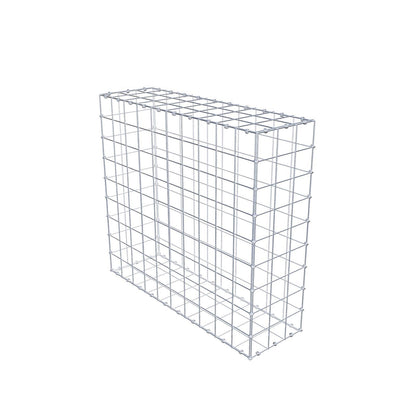 Gabion 100 cm x 90 cm x 30 cm (L x H x D), maskestørrelse 10 x 10 cm, spiralring