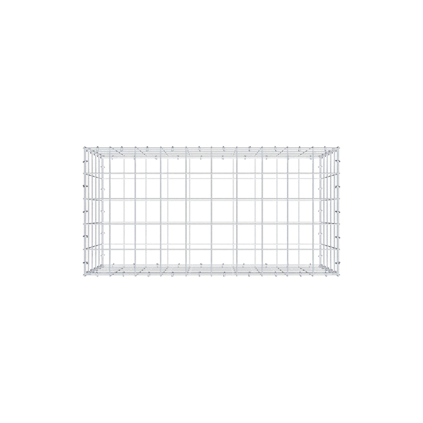 Gabbione 100 cm x 50 cm x 50 cm (L x H x P), maglia 10 cm x 10 cm, anello a C