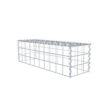 Påväxt gabion typ 3 100 cm x 30 cm x 30 cm (L x H x D), maskstorlek 10 cm x 10 cm, spiral