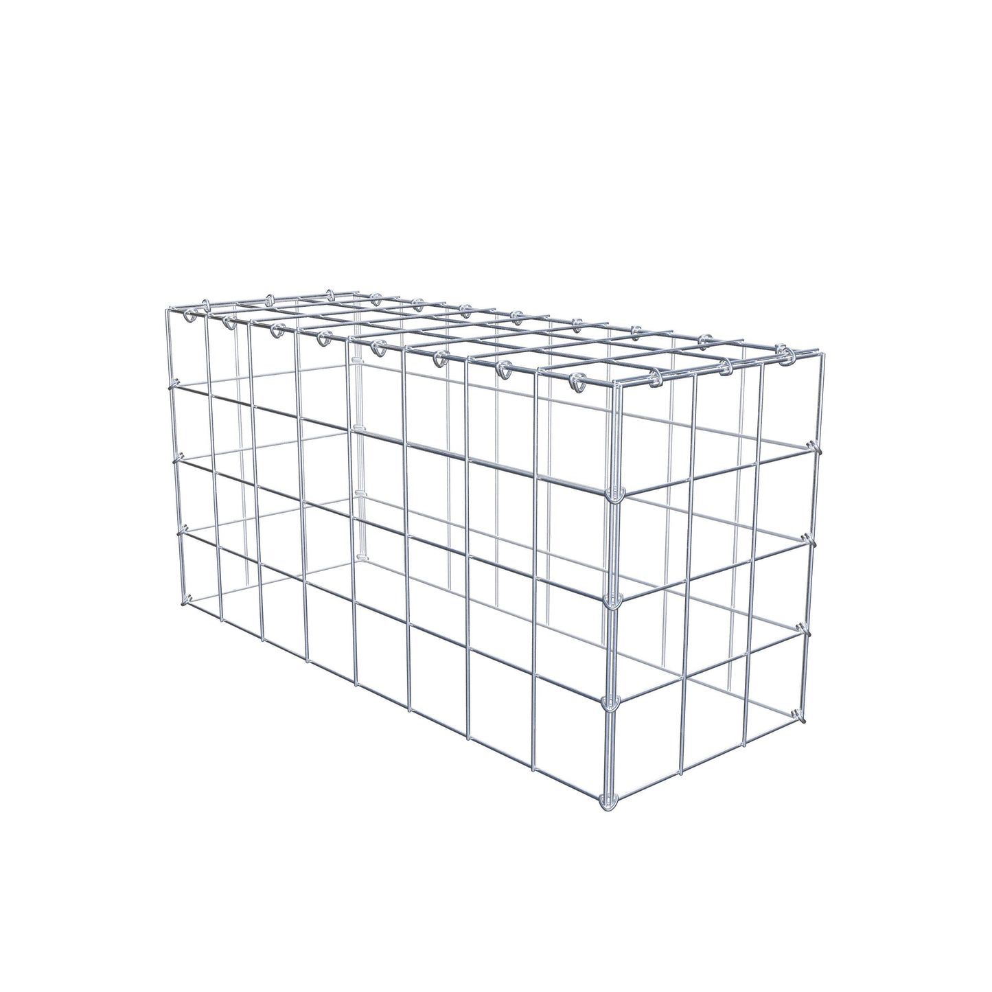 Gabião Tipo 3 80 cm x 40 cm x 30 cm (C x A x P), malhagem 10 cm x 10 cm, anel C