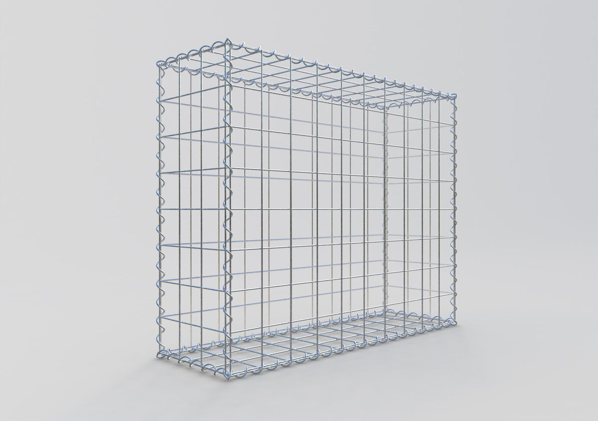 Gabione 100 cm x 80 cm x 30 cm (L x H x T), Maschenweite 10 cm x 10 cm, Spirale