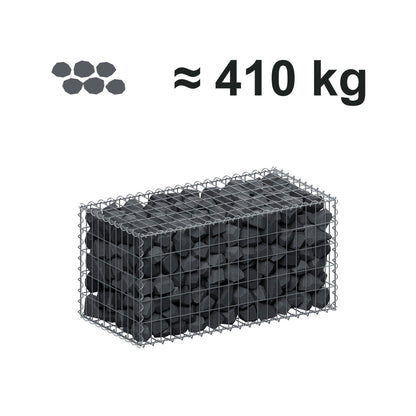 Gabione 100 cm x 50 cm x 50 cm (L x H x T), Maschenweite 5 cm x 10 cm, Spirale