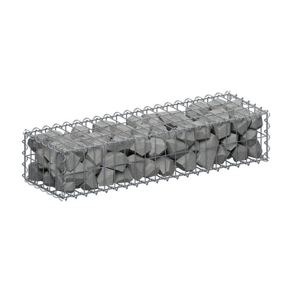 Gabione 100 cm x 20 cm x 30 cm (L x H x T), Maschenweite 5 cm x 10 cm, Spirale