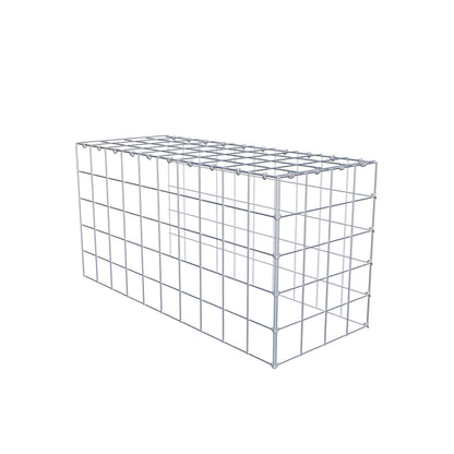 Gabião Tipo 4 100 cm x 50 cm x 40 cm (C x A x P), malhagem 10 cm x 10 cm, anel C
