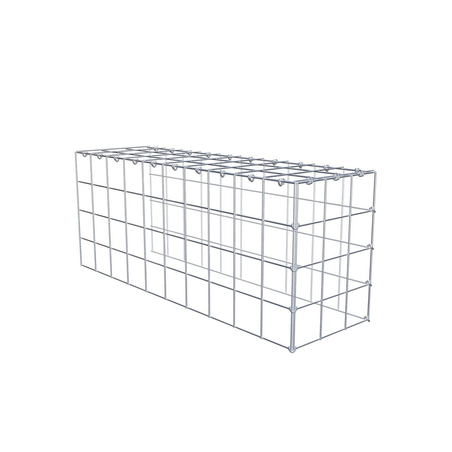 Gabião Tipo 4 100 cm x 40 cm x 30 cm (C x A x P), malhagem 10 cm x 10 cm, anel C