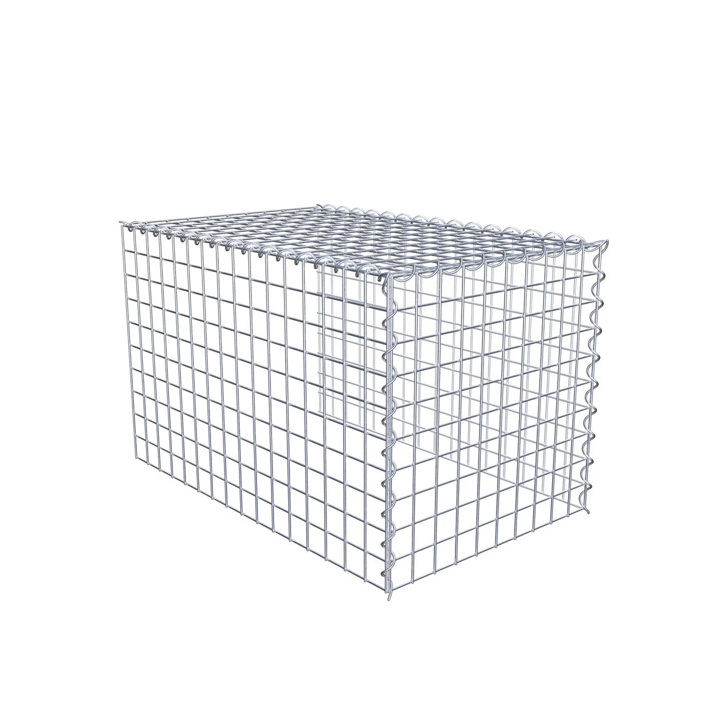 Gabião tipo 4 80 cm x 50 cm x 50 cm (C x A x P), malhagem 5 cm x 5 cm, espiral