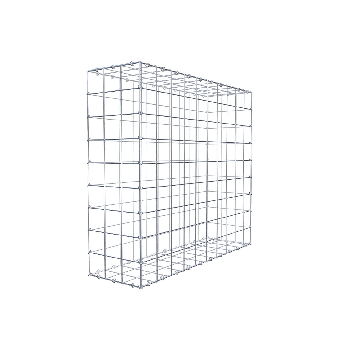 Gabião 100 cm x 90 cm x 30 cm (C x A x P), malhagem 10 cm x 10 cm, anel C