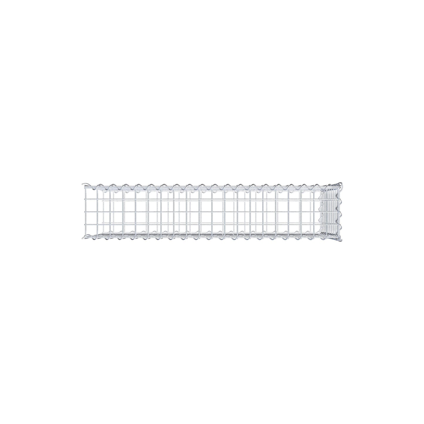 Gabião tipo 2 100 cm x 50 cm x 20 cm (C x A x P), malhagem 5 cm x 5 cm, espiral