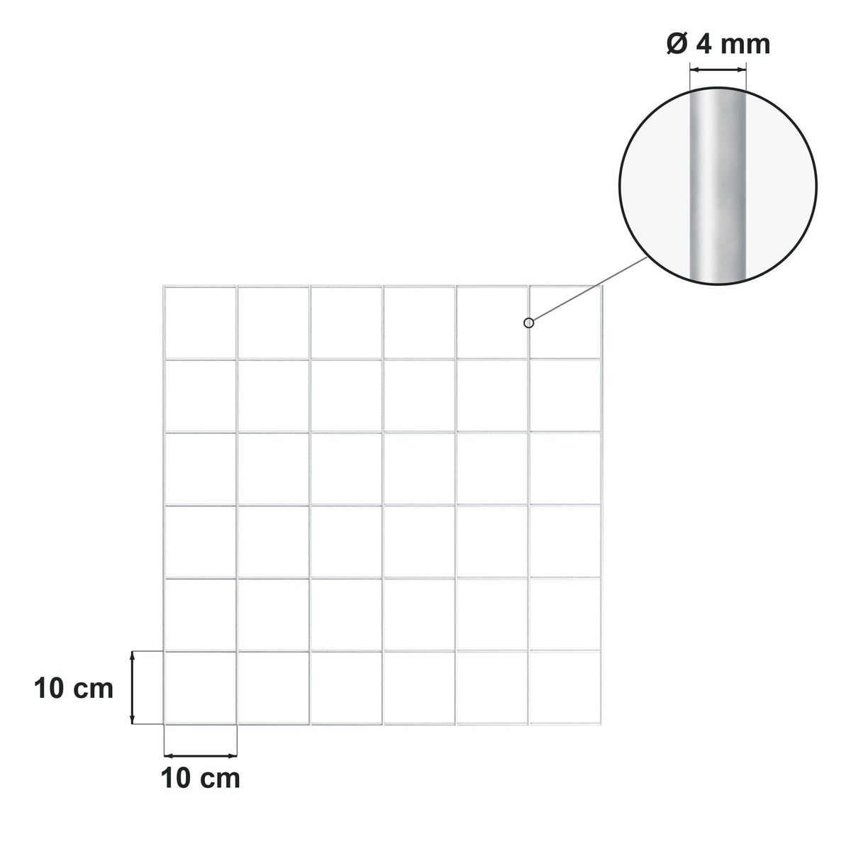 Gabião 100 cm x 90 cm x 40 cm (C x A x P), malhagem 10 cm x 10 cm, espiral