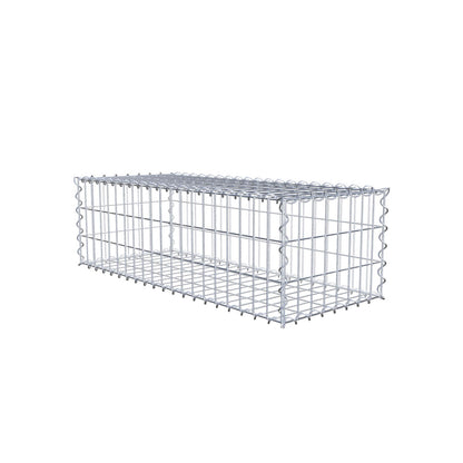 Gabião 100 cm x 30 cm x 40 cm (C x A x P), malhagem 5 cm x 10 cm, espiral