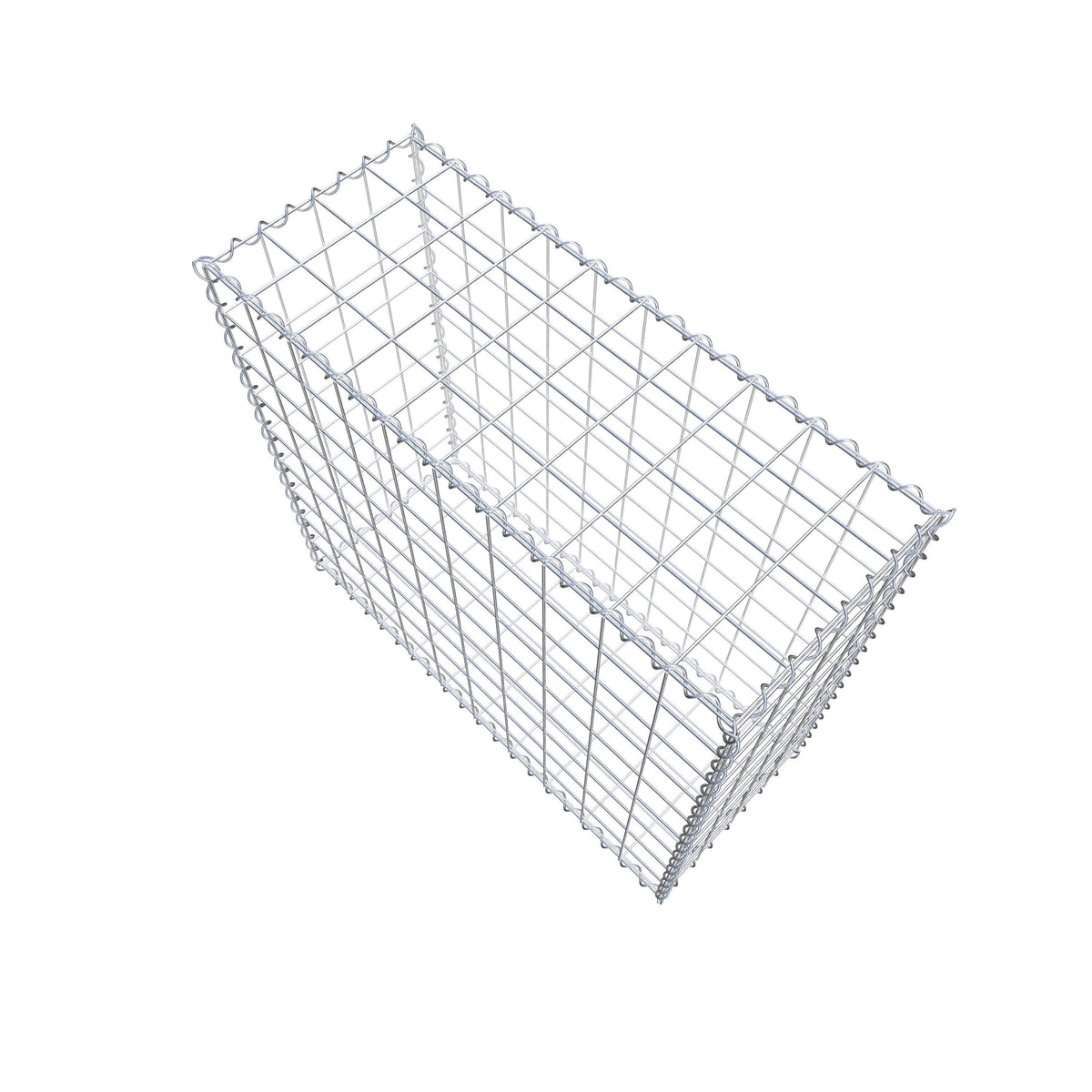 Gabião 100 cm x 90 cm x 40 cm (C x A x P), malhagem 10 cm x 10 cm, espiral