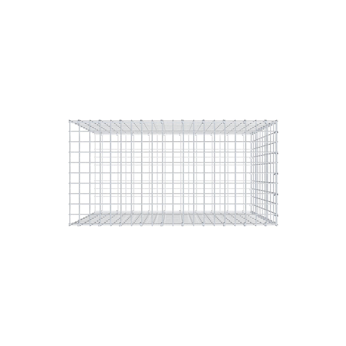 Gabião Tipo 2 100 cm x 100 cm x 50 cm, malhagem 5 cm x 10 cm, anel C