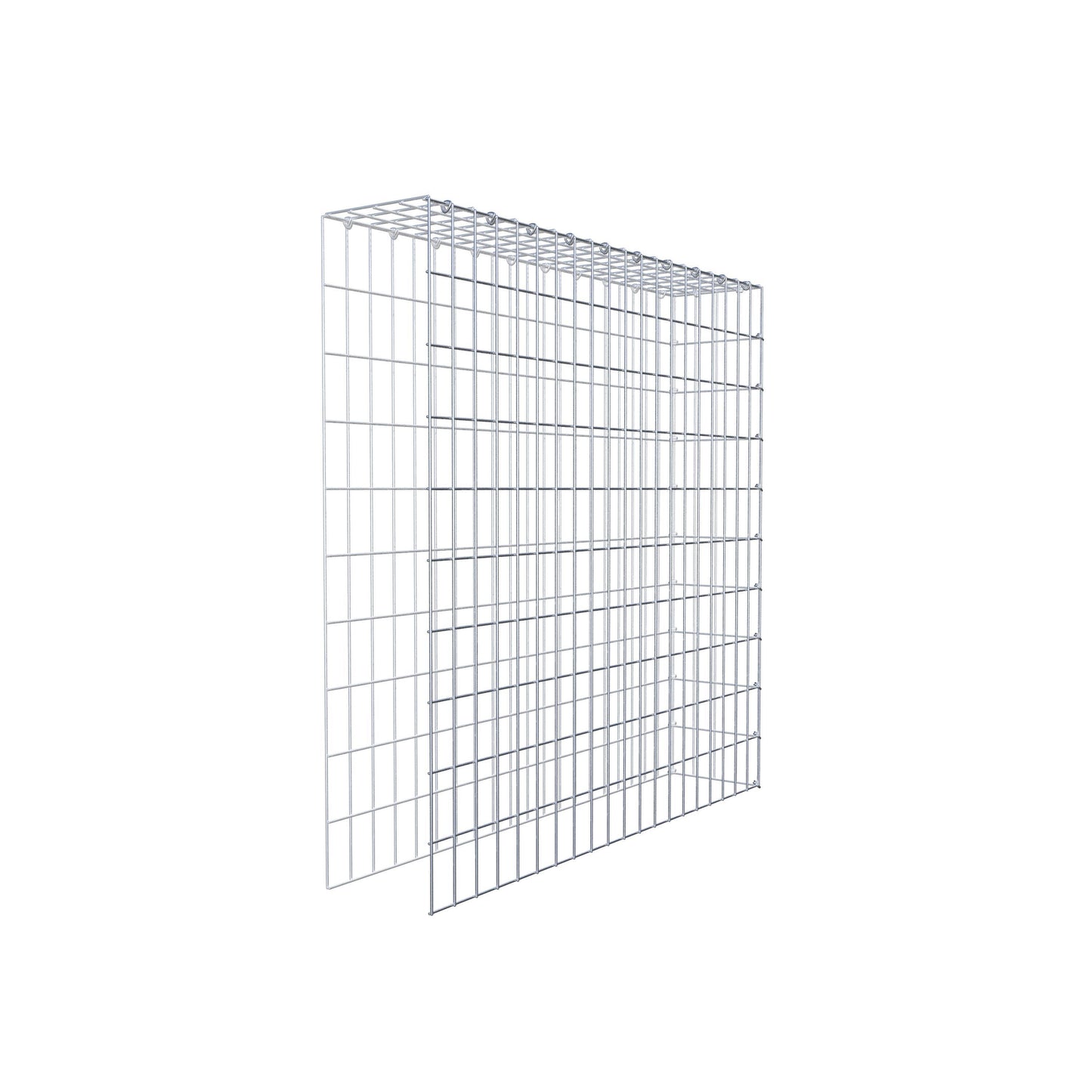 Gabião Tipo 4 100 cm x 100 cm x 20 cm (C x A x P), malhagem 5 cm x 10 cm, anel C