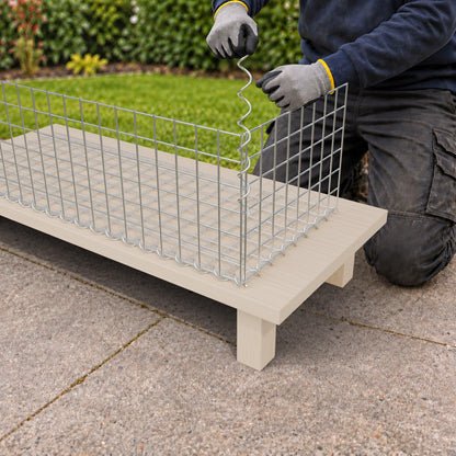 Gabion 100 cm x 30 cm x 40 cm (L x H x D), maskstorlek 5 cm x 5 cm, spiral