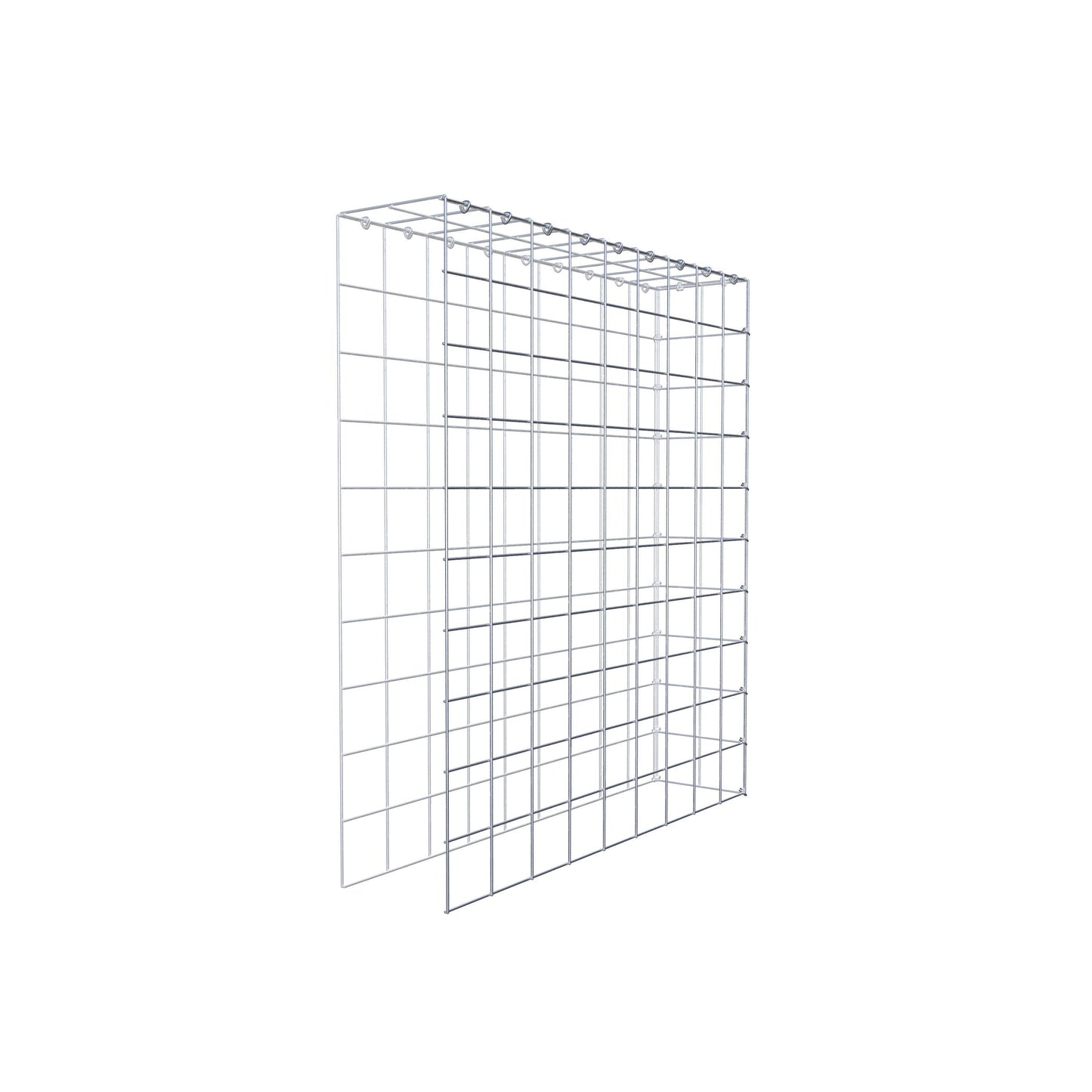 Monteret gabion type 4 100 cm x 90 cm x 20 cm (L x H x D), maskestørrelse 10 cm x 10 cm, C-ring