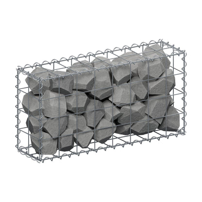 Gabione 80 cm x 40 cm x 20 cm (L x H x T), Maschenweite 10 cm x 10 cm, Spirale