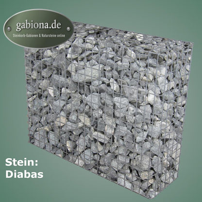 Gabion varmgalvaniseret 102 cm x 82 cm x 32 cm, maskestørrelse 5 cm x 5 cm, fuldsvejset