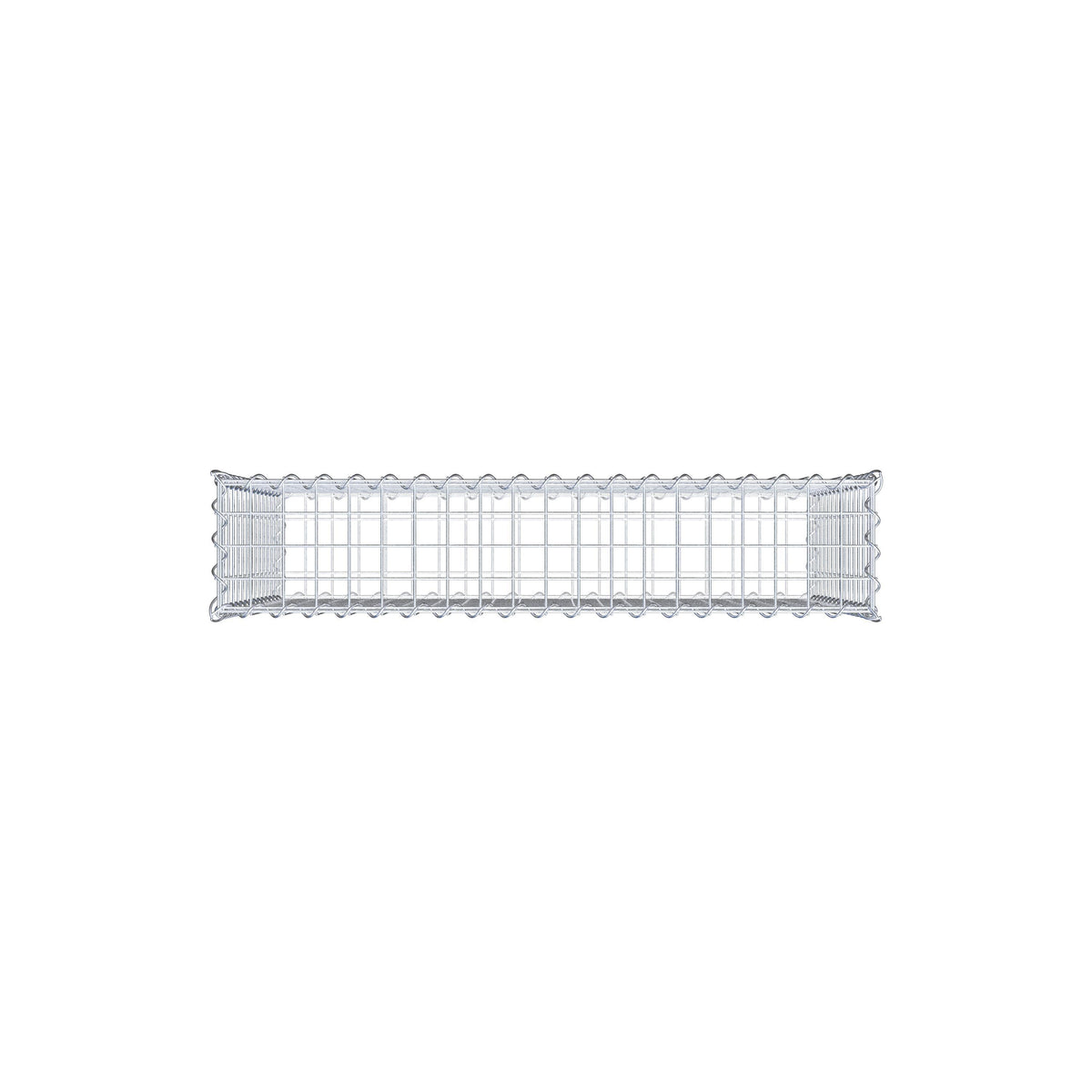 Gabião 100 cm x 70 cm x 20 cm (C x A x P), malhagem 5 cm x 5 cm, espiral