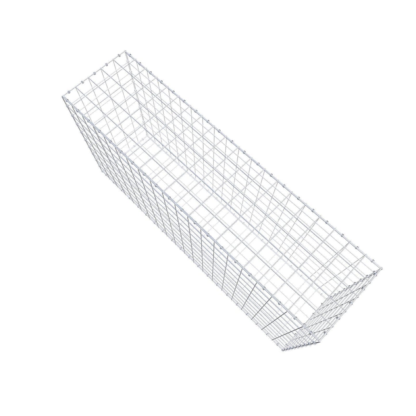 Gabião 200 cm x 100 cm x 50 cm (C x A x P), malhagem 10 x 10 cm, anel espiral