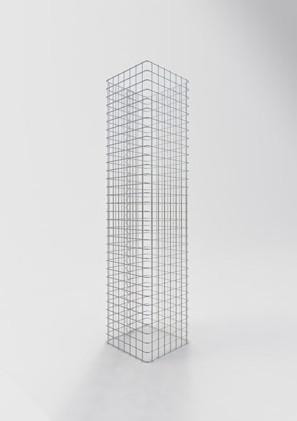 Gabionensäule eckig 37 cm x 37 cm, 160 cm Höhe, MW 5 cm x 5 cm