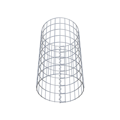 Colonna gabbionata rotonda 42 cm di diametro, 80 cm di altezza, maglia 5 cm x 10 cm