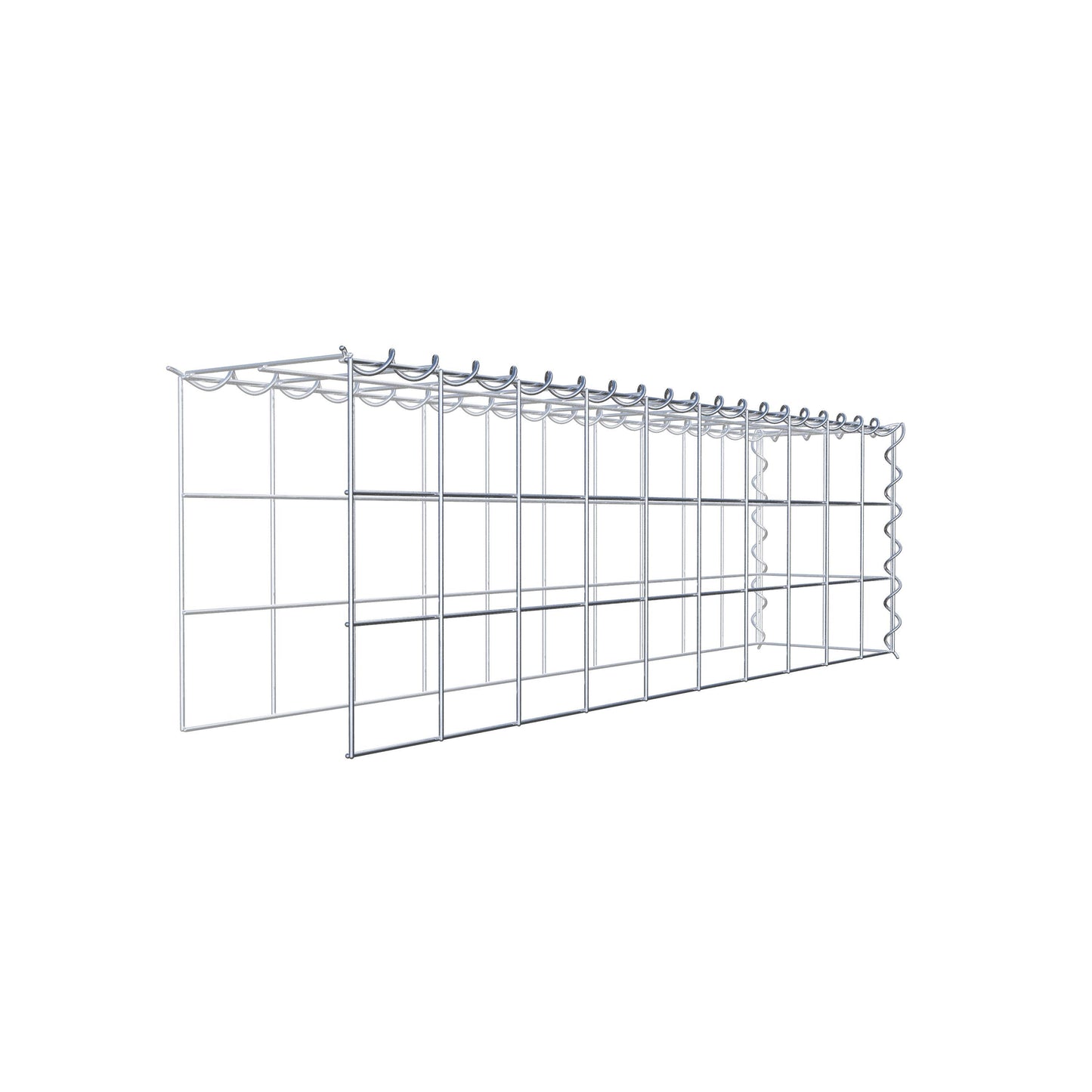 Gabião tipo 4 100 cm x 30 cm x 20 cm (C x A x P), malhagem 10 cm x 10 cm, espiral