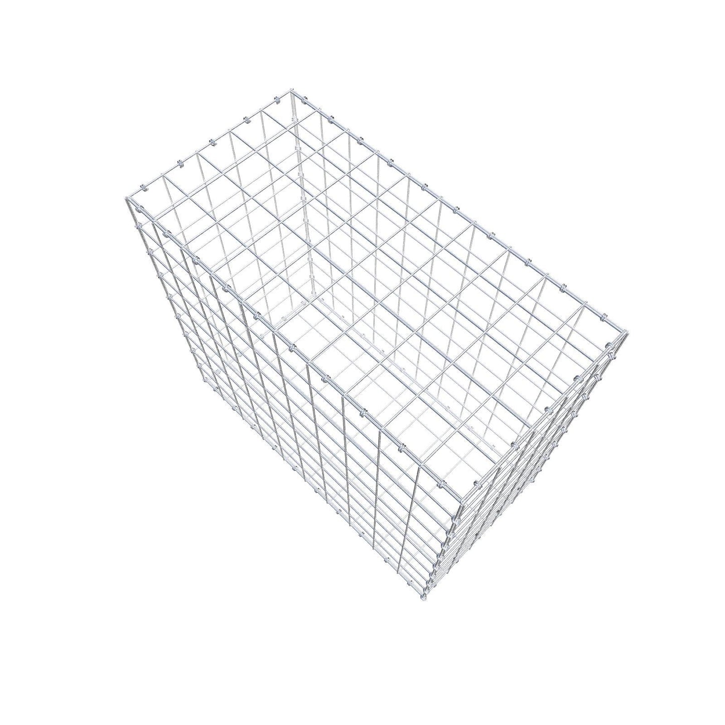 Gabião 100 cm x 90 cm x 50 cm (C x A x P), malhagem 10 x 10 cm, anel espiral