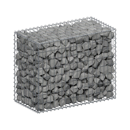 Gabbione 100 cm x 80 cm x 50 cm (L x H x P), maglia 5 cm x 10 cm, spirale