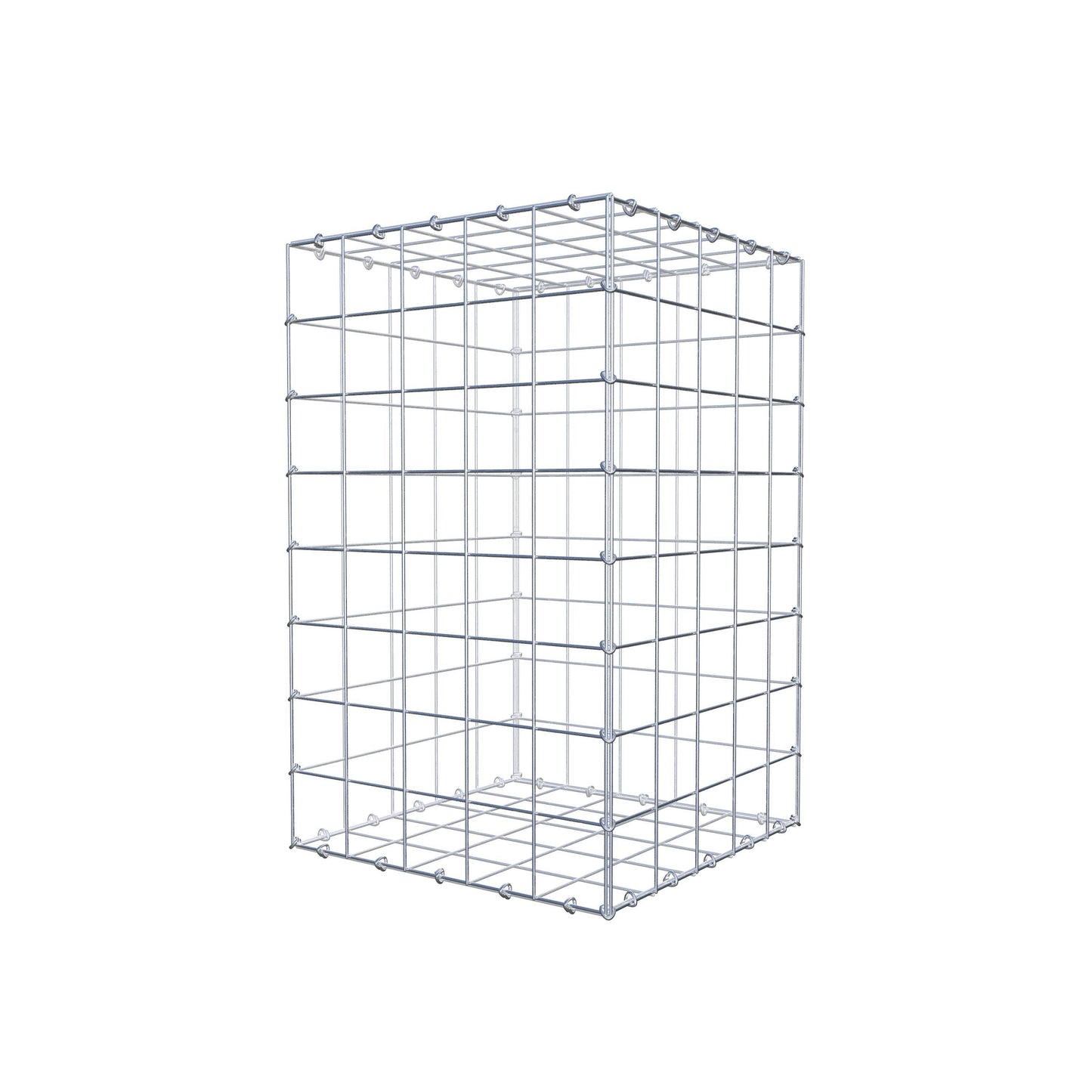 Gabião 80 cm x 50 cm x 50 cm (C x A x P), malhagem 10 cm x 10 cm, anel C