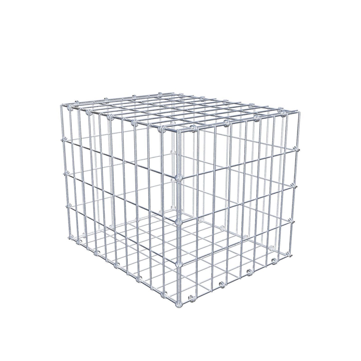Gabião 50 cm x 40 cm x 40 cm (C x A x P), malhagem 5 x 10 cm, anel espiral