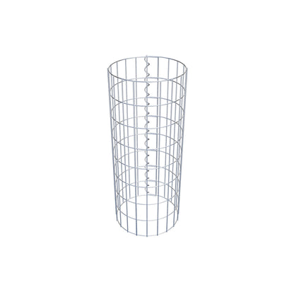 Coluna de gabião redonda 32 cm de diâmetro, 80 cm de altura, malhagem 5 cm x 10 cm