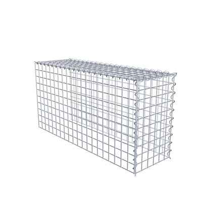 Gabião Tipo 4 100 cm x 50 cm x 30 cm (C x A x P), malhagem 5 cm x 5 cm, espiral